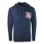 Cavalli Class Aysmmetric Box Design marineblauwe hoodie met rits