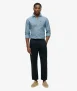 The Merchant Store-linnen Broek Blauw