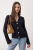 TRENDYOLMİLLA Dames Donkerblauw Effen Lang Getailleerd Vesten