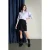 River Woods Navy Mini Skirt With Buttons