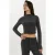 Zachte Textuur Halve Turtleneck Crop Blouse