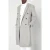 American Vintage Straight Long-sleeve Double-breasted Coat Gris Chine