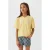 Coolcat denim short Hailey met checkerboard print blauw