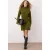 TRENDYOLMİLLA Dames Kaki Effen Extra Kort / Super Mini Lang Casual Recht Jurken