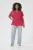 Blouse met korte mouwen Loose fit Raspberry pink
