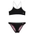 WE Fashion crop bikini met textuur zwart/wit