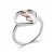 Orphelia Dames 925 Sterling Zilveren Ring – Zilver/Roze ZR-7475