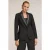 Motivi Mixed Wool Canvas Blazer With Topstitching Grey