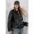 Oversized Faux Leather Ritsjack