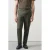 Mango Man slim pantalon met linnen groen