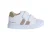 Shoesme Witte Sneaker Met Taupe Stripings – Sneakers Kinderen – Jongens – White Taupe – Microfiber leer –