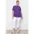 Trendyol Curve Dames Paars Slogan Kort Relaxed fit Grote maten T-shirts