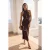 TRENDYOLMİLLA Dames Bruin Effen Midi Mouwloos Stijlvol/Avond Bodycon Jurken