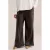 WE Fashion Plus Size imitatieleren flared broek – bruin