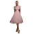 Geplooide midi jurk in geborduurd chiffon dames Goddiva