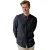 Profuomo overhemd donkerblauw standing collar linnen