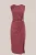 WE Fashion – Dames midi jersey jurk met gouden accenten – Curve – Regular fit – Oudroze – Viscose – Plus Size