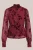 WE Fashion – Dames jersey top met structuur – Regular fit – Donkerrood –