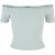 Urban Classics Dames geribbelde organic off shoulder top