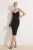 Platte, mouwloze midi-jurk voor dames, geschikt voor overdag en ’s avonds. Nauwsluitende bodycon-jurk.