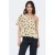 JDY one shoulder top met stippen ecru