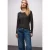 Street One Dames Basic shirt met ronde hals in Bruin