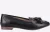 Hush Puppies Marissa Tassel Leren Zwarte Instappers Voor Dames