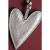 Mikuta The Silver Heart Leather Key Ring Silver