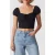 GUESS  Eco Eliane Ss Puffed Top Jet Black A996