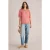 White Stuff Blair Broderie Neck Top Mid Pink