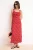 TRENDYOLMİLLA Dames Rood Bloemen Maxi Mouwloos Casual A-lijn Jurken