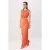 TRENDYOLMİLLA Dames Oranje Effen Maxi Mouwloos Stijlvol/Avond Recht Avond & Gala Jurk