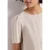 Street One Dames Blouse met ronde hals en korte pofmouwen in Beige