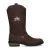 Braqeez Coco leren cowboylaarzen donkerbruin