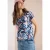Cecil Dames Shirt met korte mouwen en kanten detail in Blauw