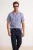 TRENDYOL MAN Heren Blauw Gestreept Kort Regular fit Overhemden