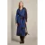 LOLALIZA midi blousejurk – blauw/bruin