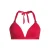 BEACHWAVE voorgevormde halter bikinitop met lurex en textuur rood