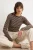 TRENDYOLMİLLA Dames Bruin Effen Lang Getailleerd Blouses