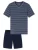 SCHIESSER Pyjama kort ‘ Casual Nightwear ‘  blauw / donkerblauw / grijs / oranje
