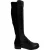 Stuart Weitzman 5050 overknee laarzen in zwart leer en suède.