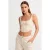 Aansluitend Cropped Korset Top met Vierkante Halslijn
