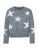 Only Petite Trui ‘ONLAZU’  grijs gemêleerd / wit