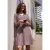 Street One Studio Dames Knie-lange jurk met V-hals en print in Beige