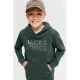 JACK & JONES JUNIOR hoodie met logo donkergroen