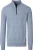 Casa Moda Half-Zip Sweater blauw, Effen