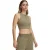 Under Armour Meridian sportbeha met ritssluiting aan de voorkant voor dames (Bruin)