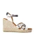 Sacha leren espadrilles zilver