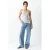 MANGO TEEN wide leg jeans met studs – mediumblauw