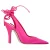 De Attico Venus Slingback Hakken in Roze Satijn